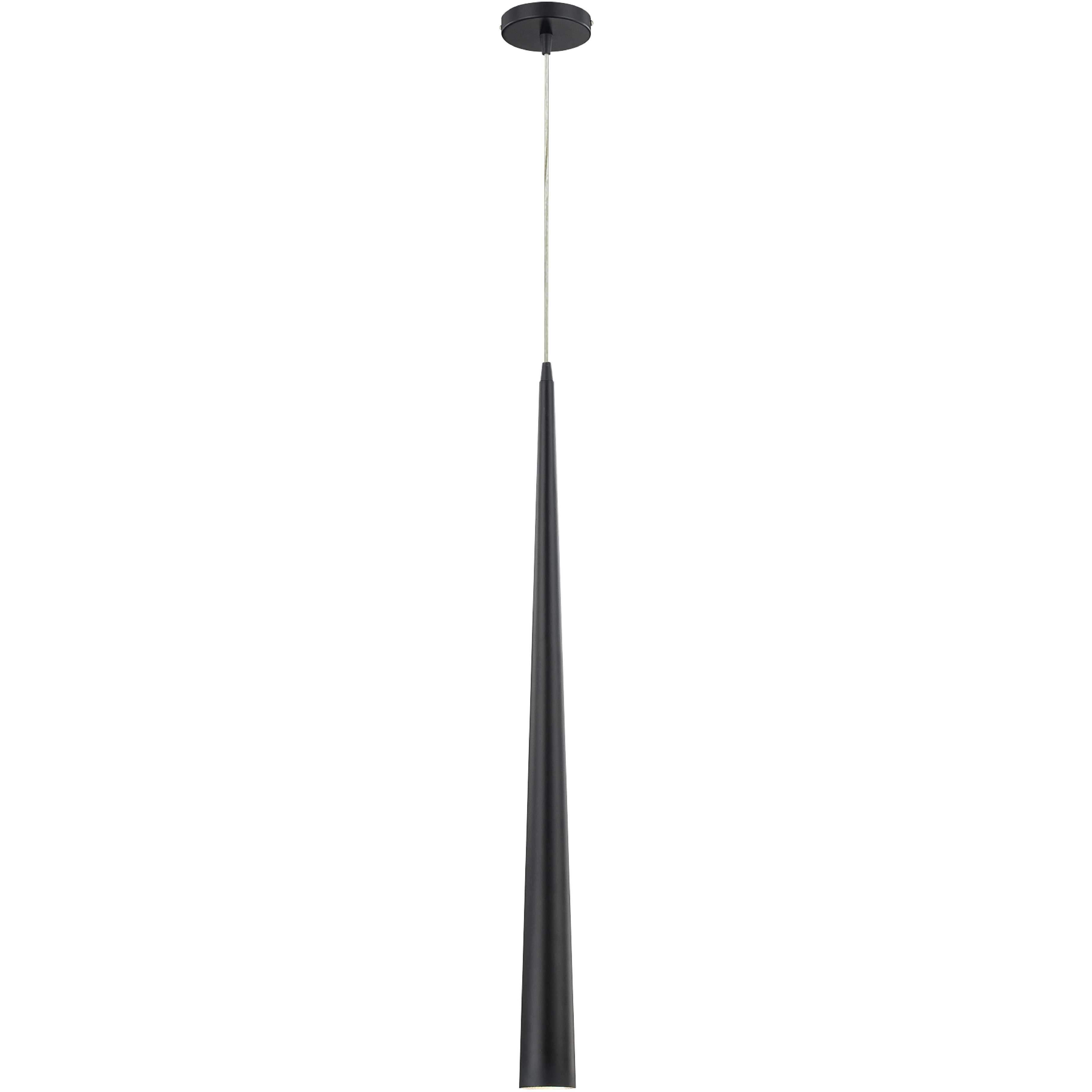 Sliver 1 Light 2.75 inch Black Pendant Ceiling Light, Large