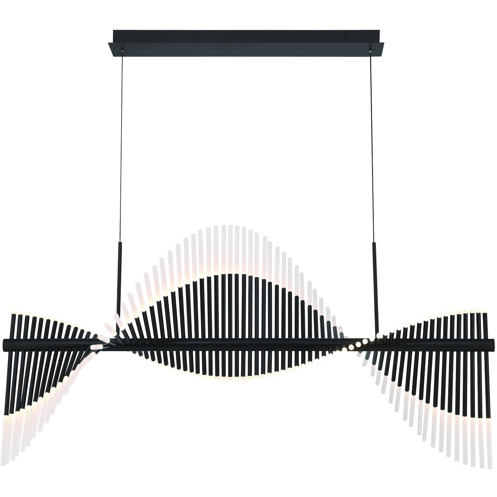 Voltik 72 Light 29 inch Black Chandelier Ceiling Light