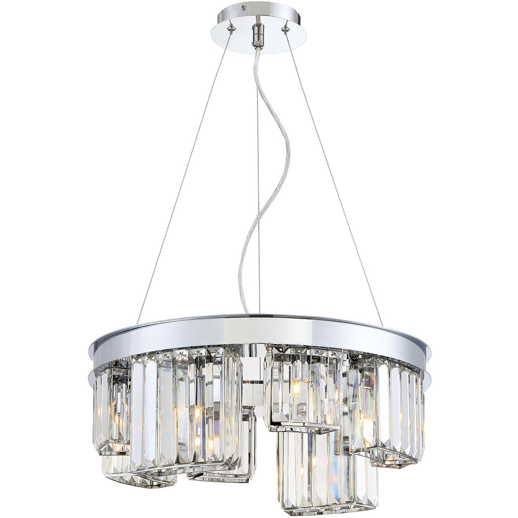 Lumino 8 Light 19 inch Chrome Chandelier Ceiling Light