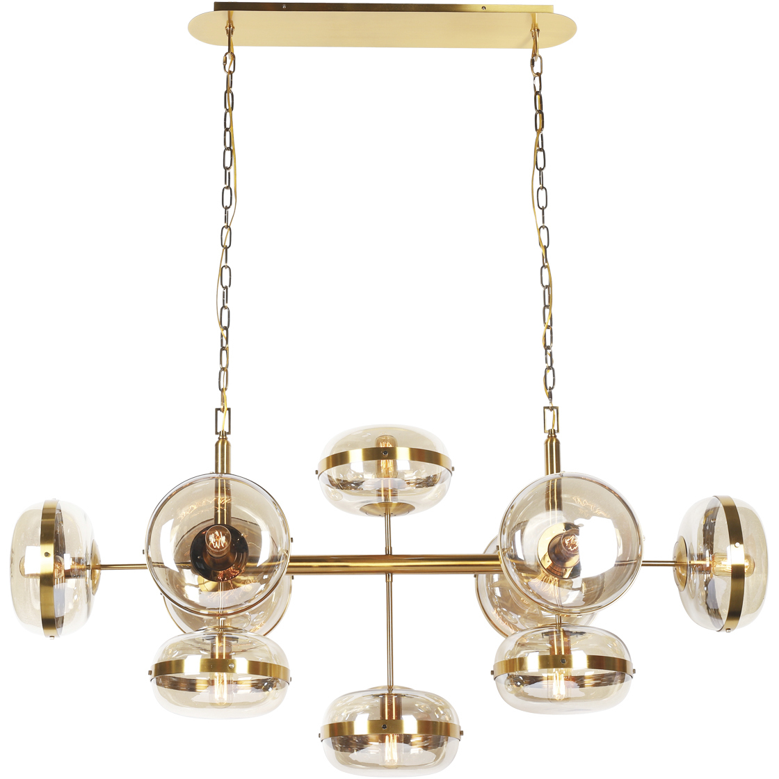 Nottingham 10 Light 21.75 inch Brass Chandelier Ceiling Light