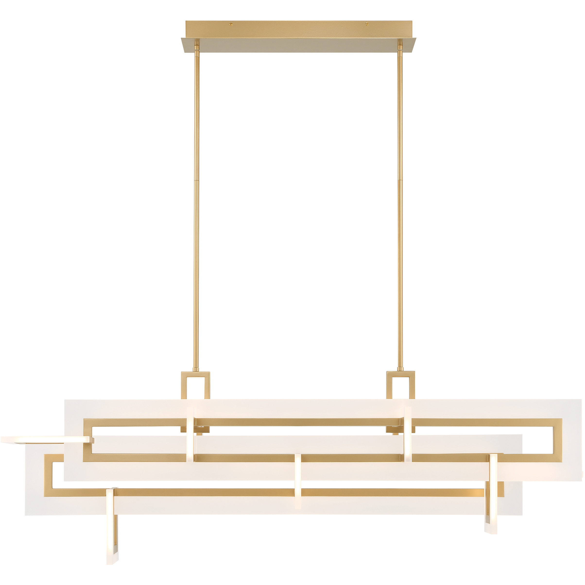 Inizio Linear Chandelier Ceiling Light in Gold